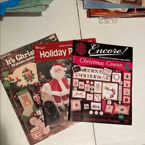 Red and White Fiber Art Holiday Decor